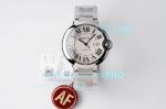 AF Factory Swiss Replica Ballon Bleu De Cartier Stainless Steel White Dial Watch 42MM